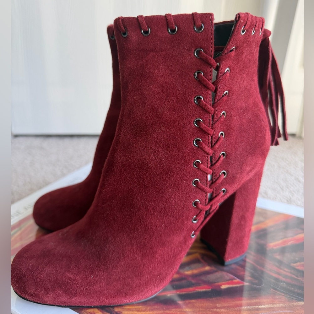 Karl Lagerfeld Burgundy Boots